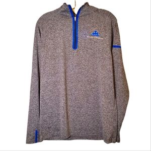 PENNANT | Men’s heathered-gray Folds of Honor 1/4 pullover shirt. Size small.